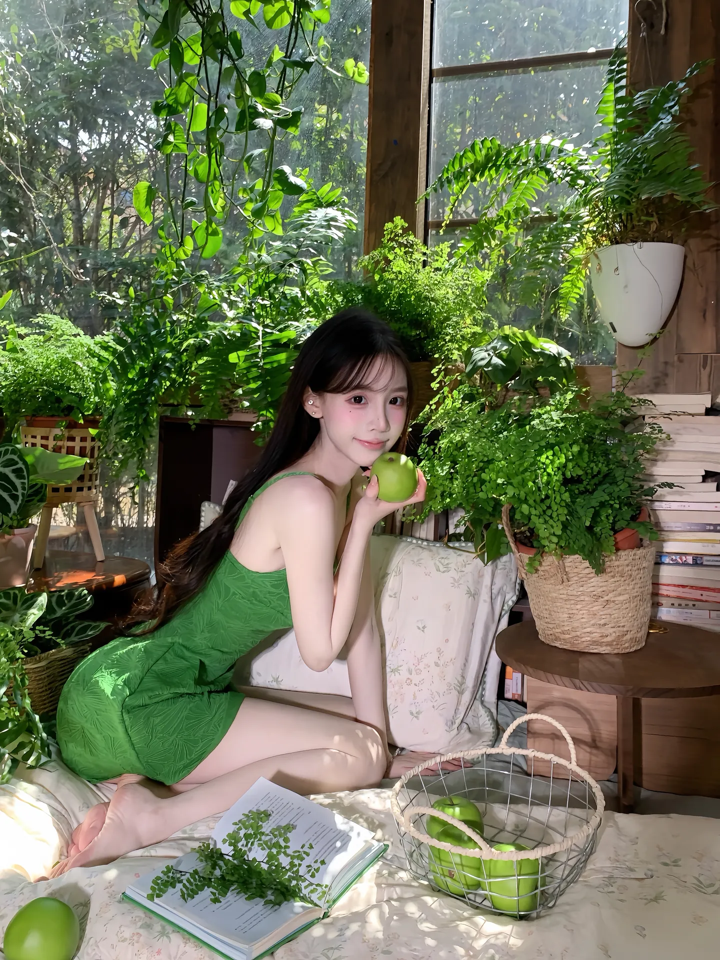 光落在绿意下🌿